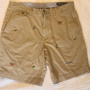 Polo Ralph Lauren stretch classic fit khaki shorts sz 35 waist
